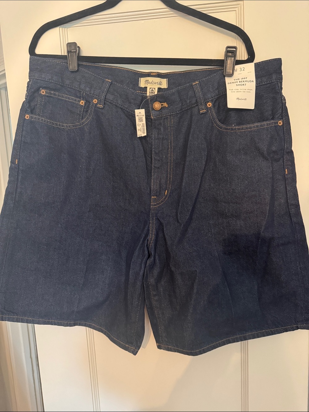 Madewell Dark Blue Denim Bermuda Shorts